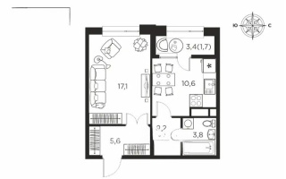 Продажа 1-комнатной квартиры, 41 м², ул. Утеген батыра, дом  11г - Продажа квартир в новостройках Алматы