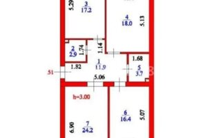 Продажа 3-комнатной квартиры, 94.3 м²