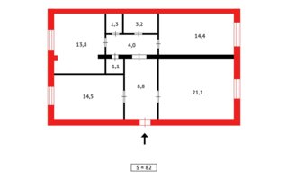 Продажа 3-комнатной квартиры, 82 м²