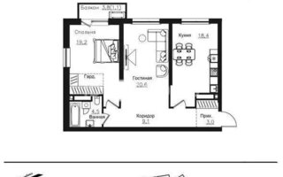 Продажа 3-комнатной квартиры, 75.9 м²