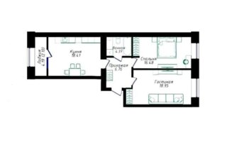Продажа 2-комнатной квартиры, 67 м²