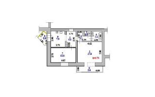 Продажа 2-комнатной квартиры, 56 м²