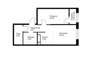 Продажа 2-комнатной квартиры, 52 м²