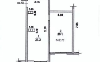 Продажа 1-комнатной квартиры, 47.3 м²