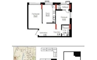 Продажа 2-комнатной квартиры, 59.8 м²