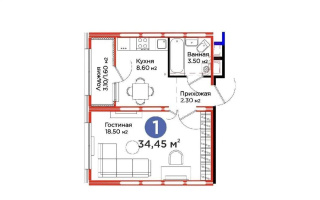 Продажа 1-комнатной квартиры, 35 м², ул. Е 915, дом  21 - Продажа  однокомнатных квартир в новостройках Астаны без посредников