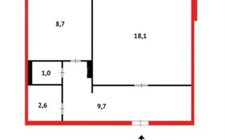 Продажа 1-комнатной квартиры, 42 м²