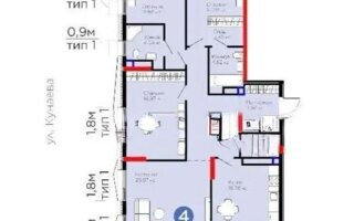 Продажа 4-комнатной квартиры, 131 м²