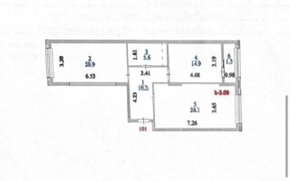 Продажа 2-комнатной квартиры, 79.2 м²