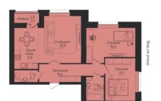 Продажа 3-комнатной квартиры, 75 м²