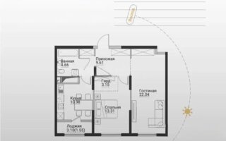 Продажа 2-комнатной квартиры, 65 м²