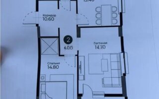 Продажа 2-комнатной квартиры, 62.2 м²