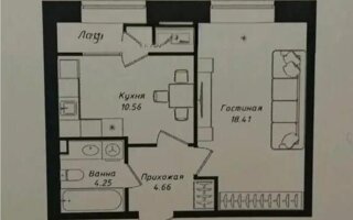 Продажа 1-комнатной квартиры, 39.7 м²