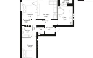 Продажа 3-комнатной квартиры, 96.4 м²