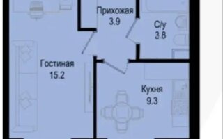 Продажа 1-комнатной квартиры, 36 м²