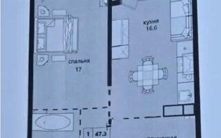 Продажа 1-комнатной квартиры, 49 м²
