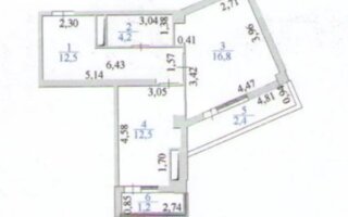 Продажа 1-комнатной квартиры, 49.6 м²