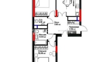 Продажа 3-комнатной квартиры, 71.8 м²