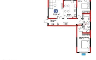 Продажа 3-комнатной квартиры, 89 м²