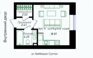 Продажа 1-комнатной квартиры, 28.1 м²