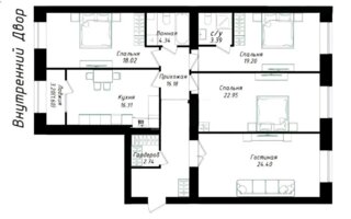 Продажа 4-комнатной квартиры, 130 м²