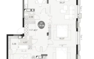 Продажа 4-комнатной квартиры, 144.7 м²
