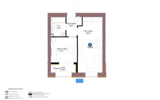 Продажа 1-комнатной квартиры, 38.51 м²