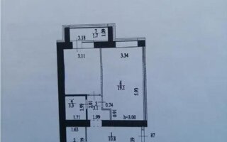 Продажа 1-комнатной квартиры, 53.7 м²