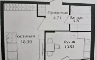 Продажа 1-комнатной квартиры, 40 м²