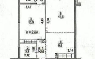 Продажа 2-комнатной квартиры, 50.9 м²