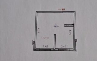Продажа 1-комнатной квартиры, 46 м²