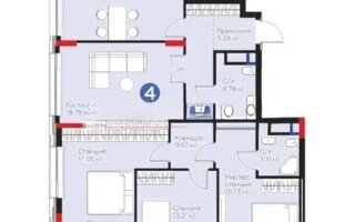 Продажа 4-комнатной квартиры, 105 м²