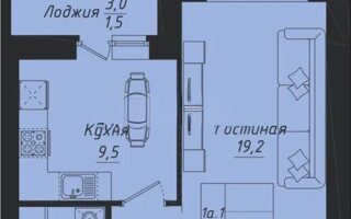 Продажа 1-комнатной квартиры, 38.5 м²