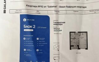 Продажа 1-комнатной квартиры, 39.7 м²