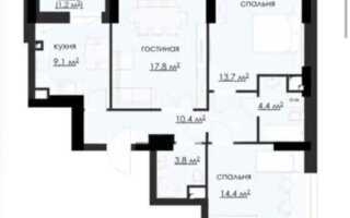 Продажа 3-комнатной квартиры, 82 м²