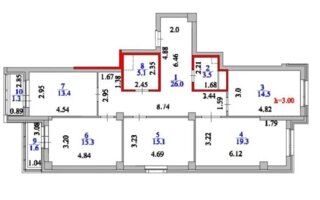 Продажа 4-комнатной квартиры, 116 м²