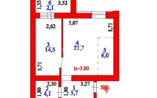 Продажа 2-комнатной квартиры, 54.1 м²