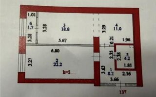 Продажа 2-комнатной квартиры, 65.9 м²