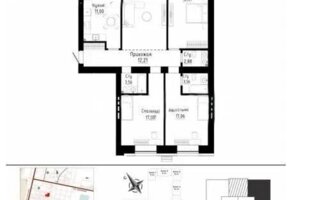 Продажа 4-комнатной квартиры, 107.4 м²