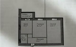 Продажа 2-комнатной квартиры, 62.65 м²