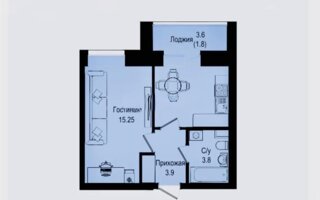 Продажа 1-комнатной квартиры, 34 м²