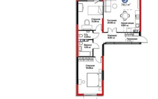 Продажа 3-комнатной квартиры, 83 м²