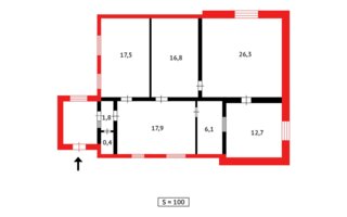 Продажа 4-комнатного дома, 100 м²