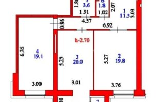 Продажа 2-комнатной квартиры, 76.6 м²