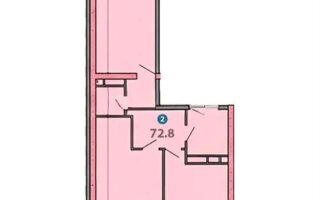 Продажа 2-комнатной квартиры, 72 м²