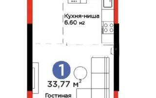 Продажа 1-комнатной квартиры, 34 м²