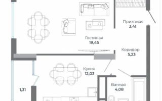 Продажа 1-комнатной квартиры, 45.51 м², ул. Сыганак, дом  4 стр - Продажа  однокомнатных квартир в новостройках Астаны без посредников