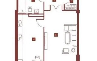 Продажа 1-комнатной квартиры, 42.1 м²