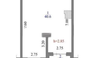 Продажа 1-комнатной квартиры, 41.4 м²