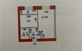 Продажа 1-комнатной квартиры, 41.3 м²